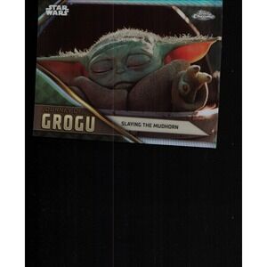 2023 Topps Chrome Star Wars Journey of Grogu Slaying the Mudhorn Card